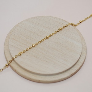 Fine gold ball chain in stainless steel 2.5x2mm for jewelry creation