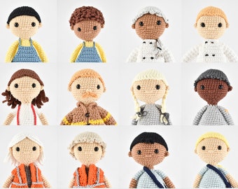 Hairstyles for Crochet Dolls - Crochet Pattern PDF - Digital Download