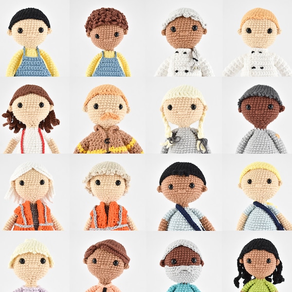 Hairstyles for Crochet Dolls - Crochet Pattern PDF - Digital Download