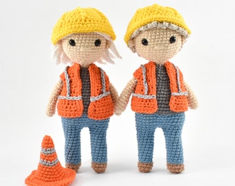 Construction Worker - Crochet Pattern PDF - Digital Download