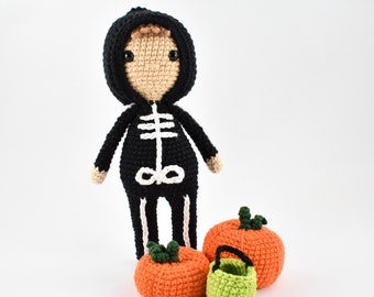 Halloween Skeleton Costume - Crochet Pattern PDF - Digital Download