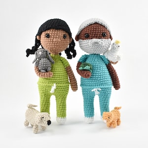 Veterinarian and Animals - Crochet Pattern PDF - Digital Download