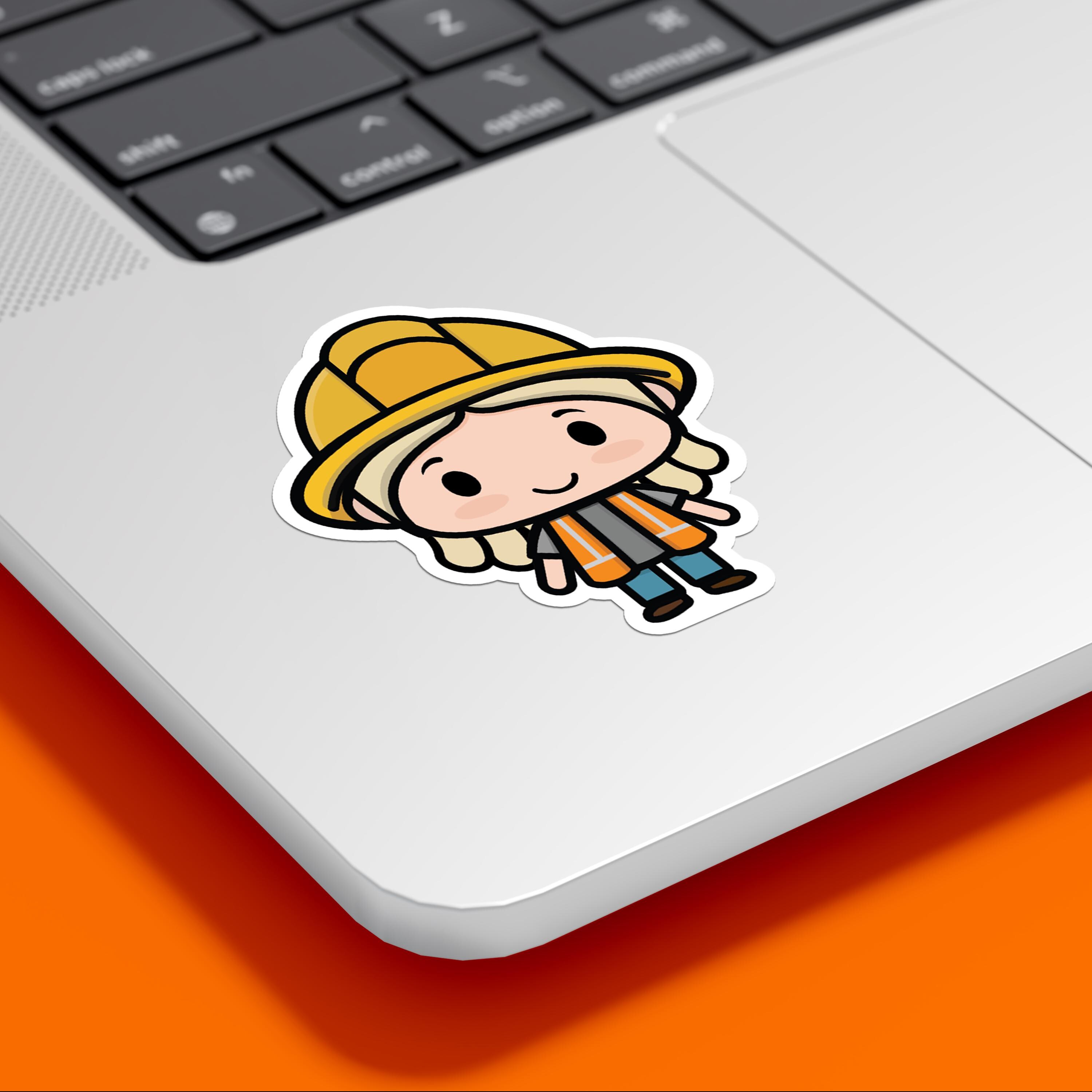 Construction Worker Sticker - 4 Options - Vinyl - Etsy