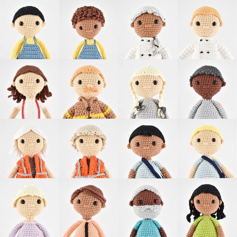 Hairstyles for Crochet Dolls Crochet Pattern PDF Digital Download image 1