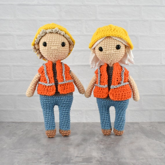 Construction Worker Crochet Pattern PDF Digital Download - Etsy