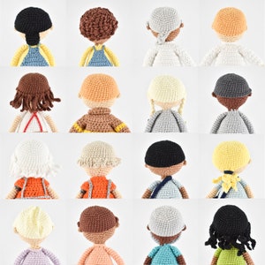 Hairstyles for Crochet Dolls Crochet Pattern PDF Digital Download image 2