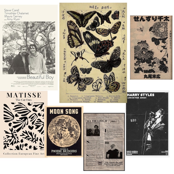 Vintage Poster , Grunge , Fee , Dark Academia Ästhetik