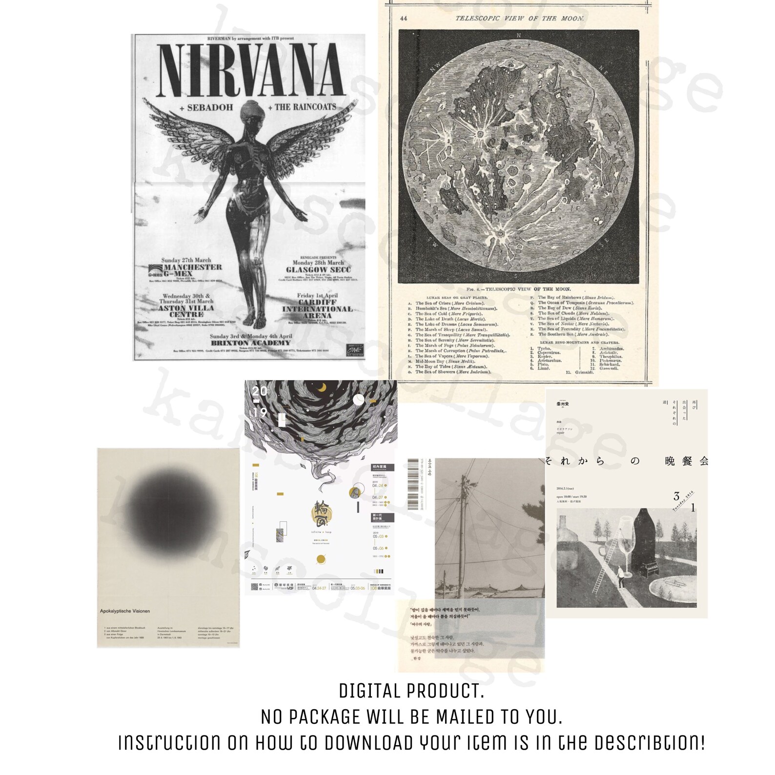 Buy Fairy Grunge Pack of 6 Digital Downloads Posters Online in India - Etsy
