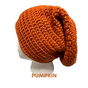 Pumpkin Orange Handmade Crochet Slouchy Beanie,Crochet Hat,Slouchy Hat,Slouchy Beanie,Winter Hat,Hair Emergency,Winter Accessory