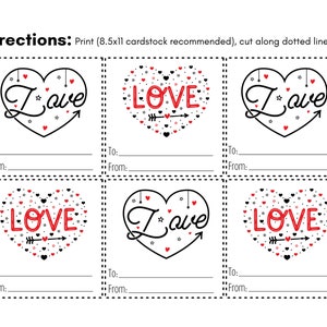 Heart Valentine Printable Cards Color