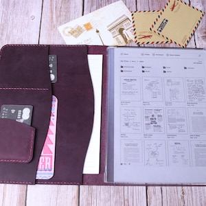 Adatto per Remarkable Paper Pro Cover Robusta custodia in silicone con portapenne integrato Pelle per Remarkable 2 Custodia viola 10PDKRE