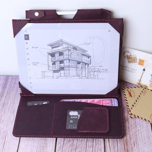 Aangepaste Supernote Manta A5X2 A6 X Cover A5 X Folio-organizer Pennenhouder Distressed leer Supernote A6 X2 Nomad Purple Case 10PCGSN