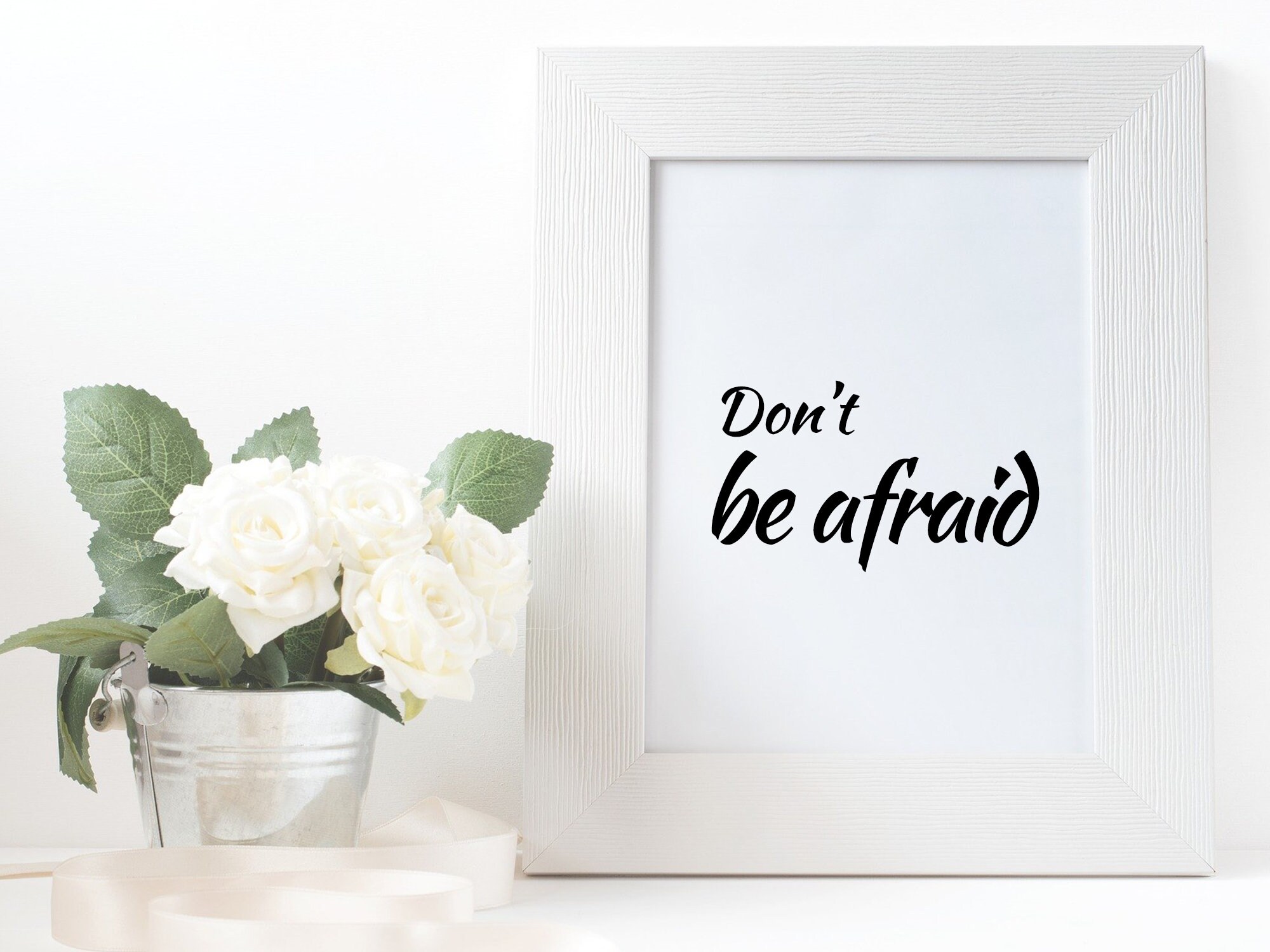 Don't Be Afraid, Printable Poster, Typography Wall Art, Inspiration ...