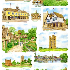 The Cotswolds 100% katoenen theedoek