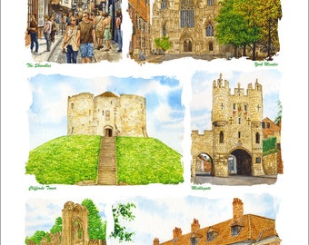 York, (varias imágenes) Paño de cocina 100 % algodón