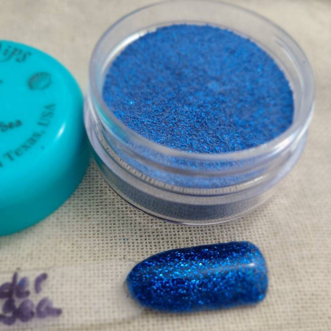 Blue Metallic Glitter Dip Powder Dip powder for Nails Nail Etsy