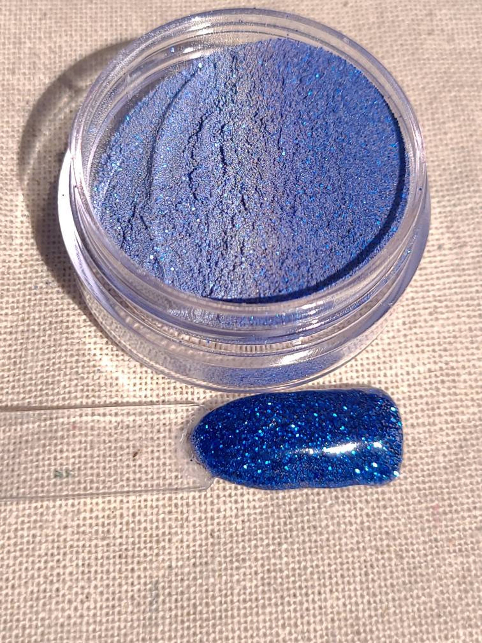 Blue Metallic Glitter Dip Powder Dip powder for Nails Nail Etsy