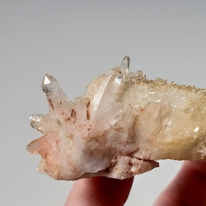Pink and Yellow Himalayan Samadhi Quartz Crystal Cluster | Samadhi Crystal | Himalayan Quartz Crystal