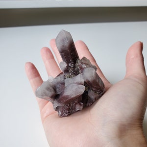 Phantom Hematite included Quartz Cluster from Nigeria | Ferruginous Quartz Crystal | Fire Quartz Points