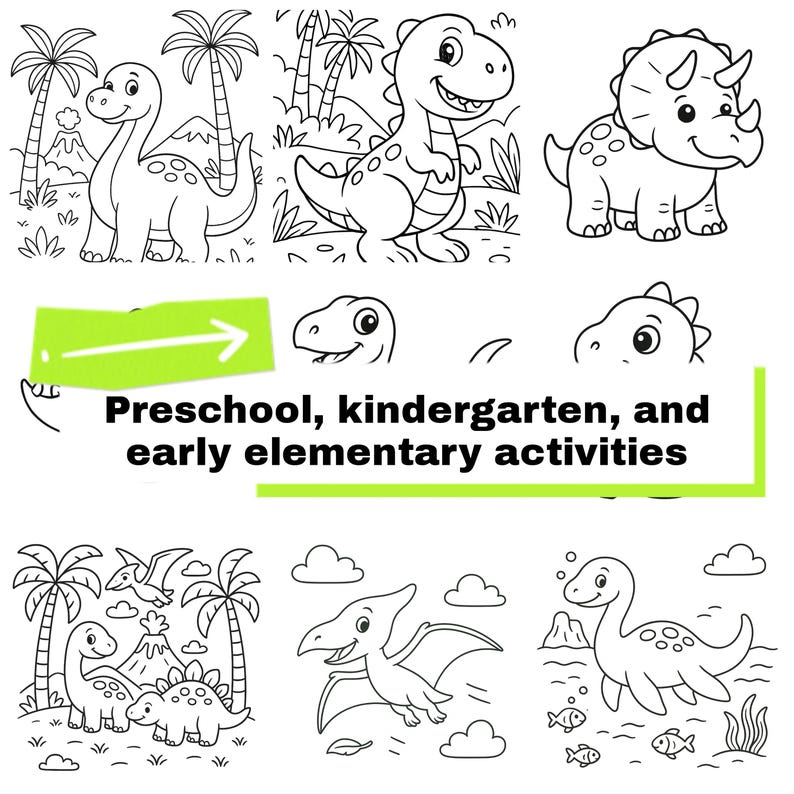 Dinosaurs Coloring Pages for Kids | 10 Printable Dinosaur Sheets | Fun ...