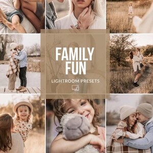 Family Fun Lightroom Mobile Presets | 10 Warm & Soft Filters for Family Photography | DNG Preset Pack for Cozy Outdoor Portraits