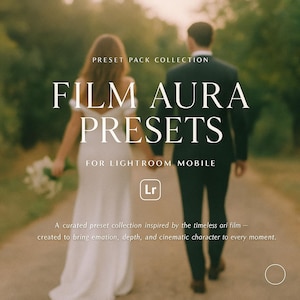 Film Aura Wedding Lightroom Mobile Presets | Soft Cinematic Mobile Filters | Fine Art Pastel Tones | Lightroom Mobile Preset Pack