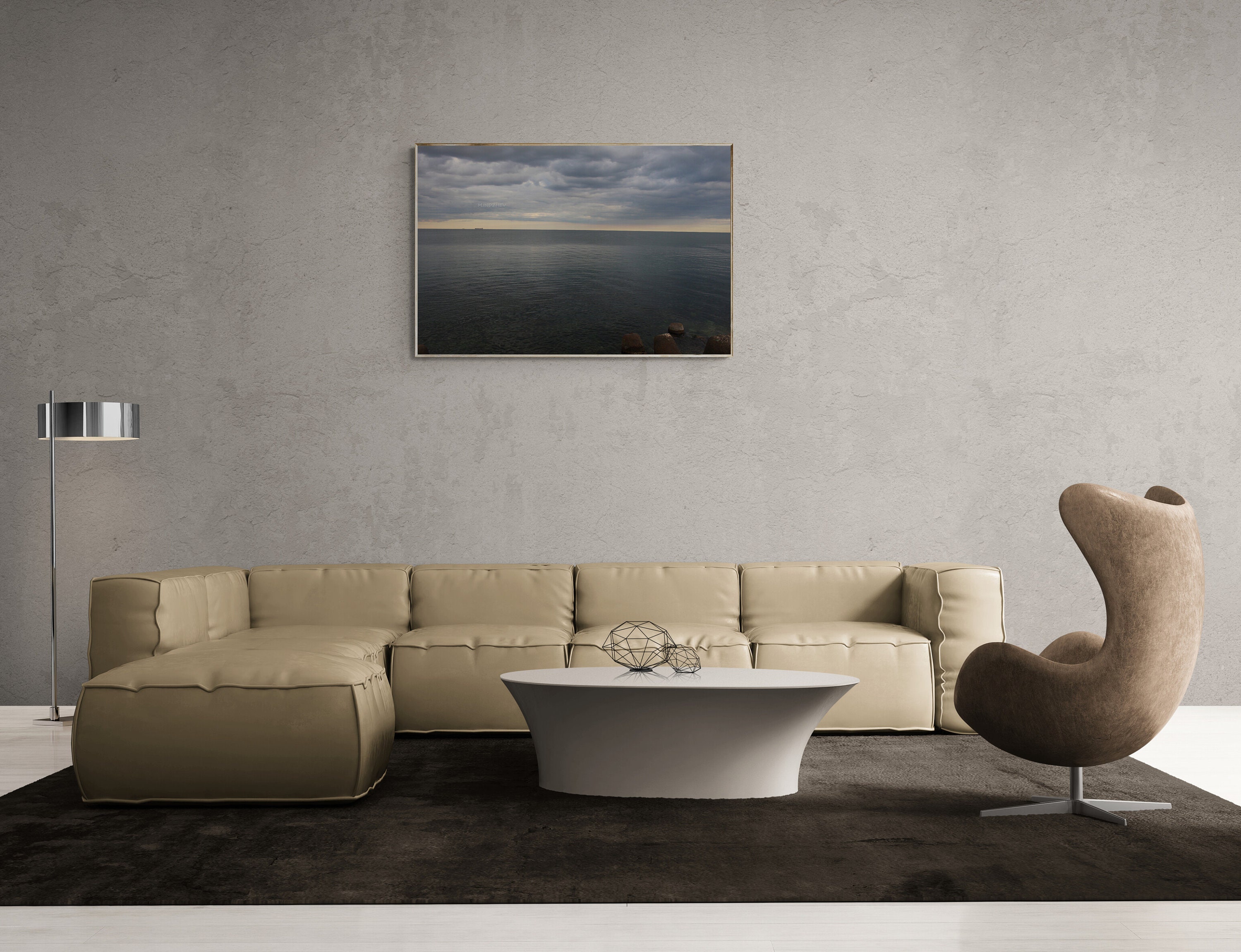 Sala de estar de estilo contemporáneo fotografía de arte | Etsy