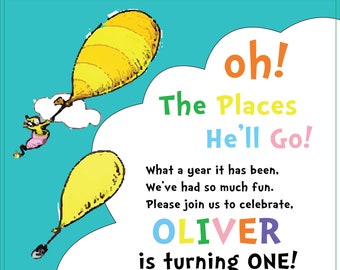 Oh The Places Invite Etsy