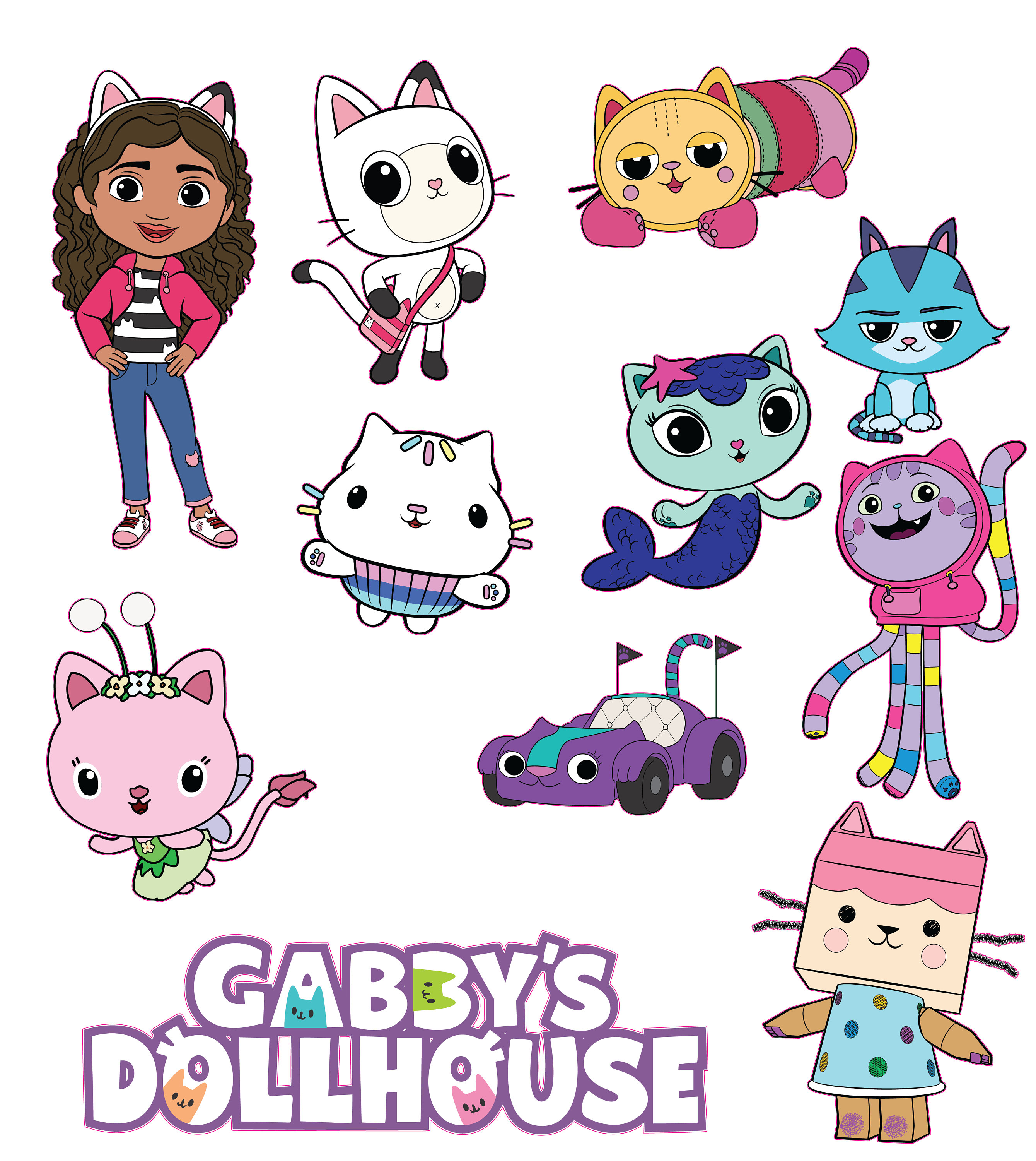 Gabby's Dollhouse Icon Cat' Sticker