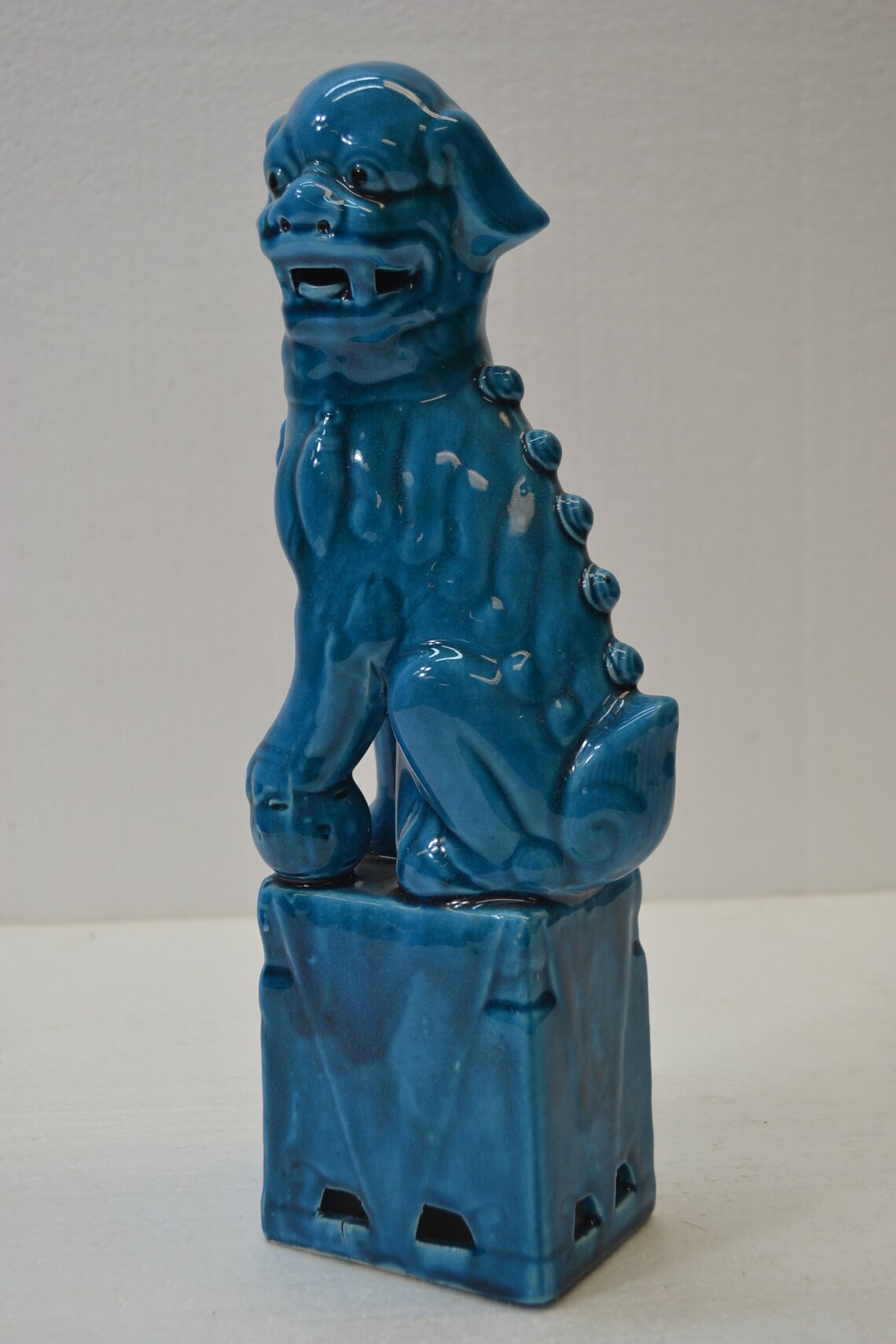 1 pc Blue Porcelain Foo Dog Statue/Lion 5073 Etsy