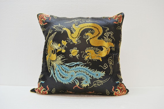 Details about   BRAND NEW PAIR CHINESE SILK 16x16 PILLOW COVER DRAGON & PHOENIX DESIGN 2