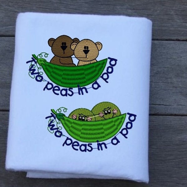 Embroidery for Twins Etsy