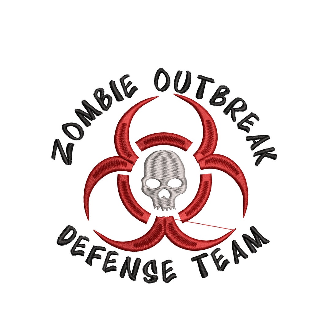 Zombie Machine Embroidery Design Zombie Defense Embroidery Etsy