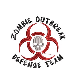 Zombie Machine Embroidery Design, Zombie Defense ricamo design, ricamo design