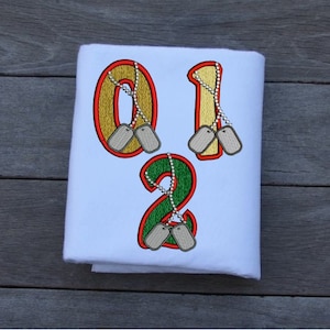 Applique Numbers Machine Embroidery Designs in 4 Sizes, Applique Dog Tag embroidery design