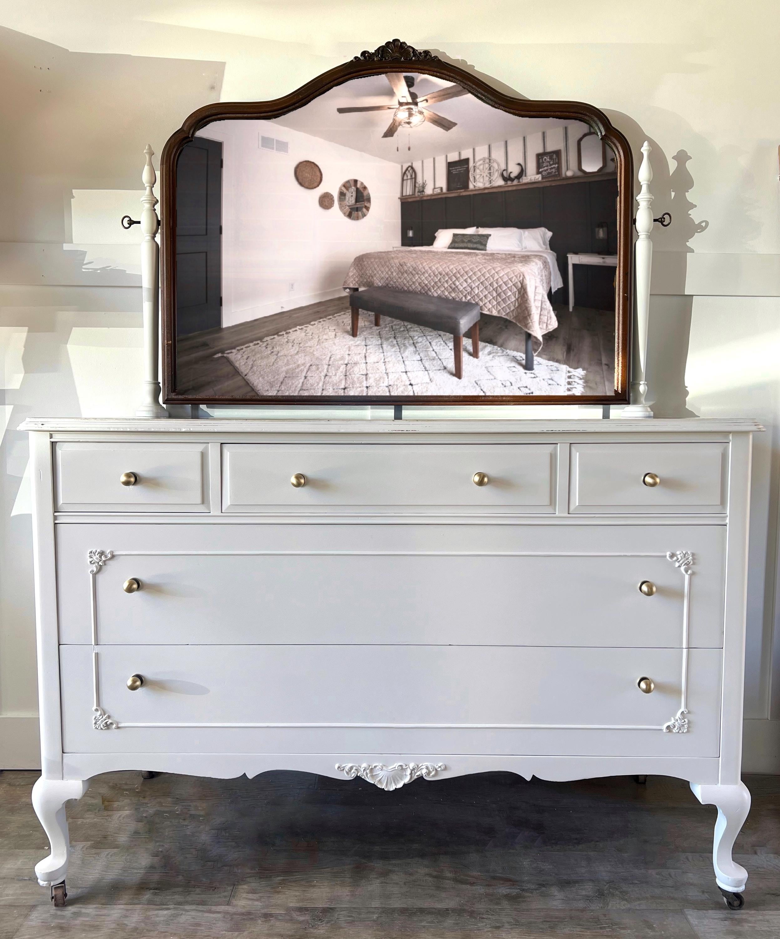 Dresser With Mirror Hutch - Etsy
