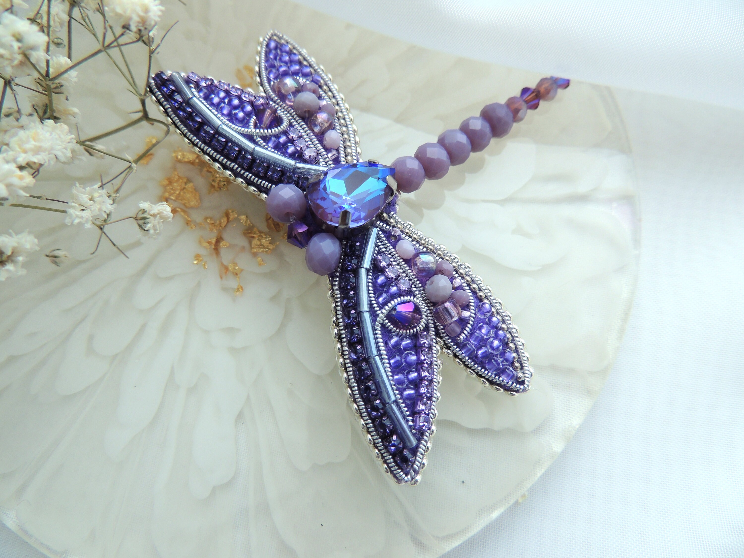 Dragonfly Brooch Brooch Handmade Brooch Dragonfly Etsy