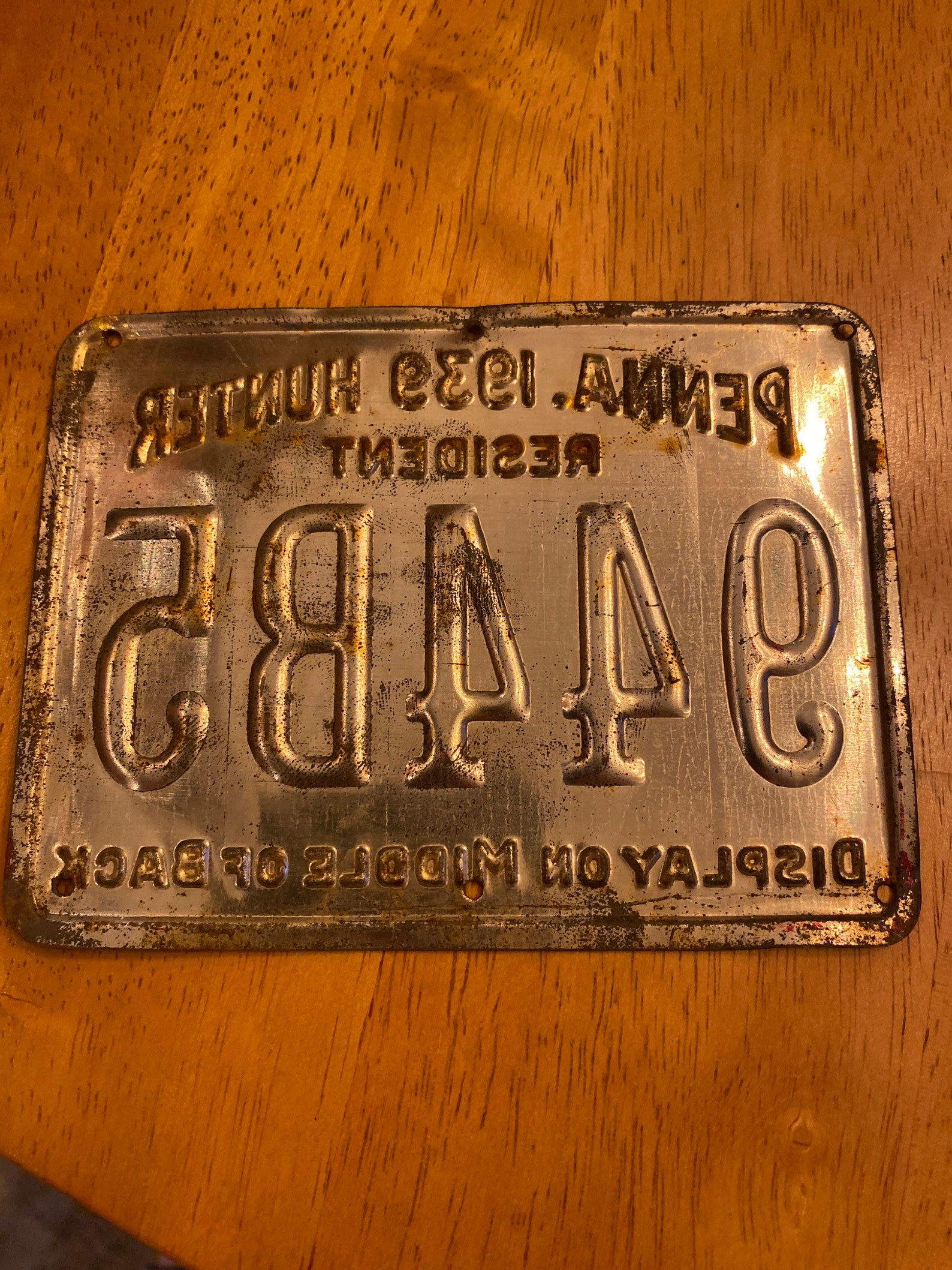 1939 Tin Pennsylvania hunting license Etsy