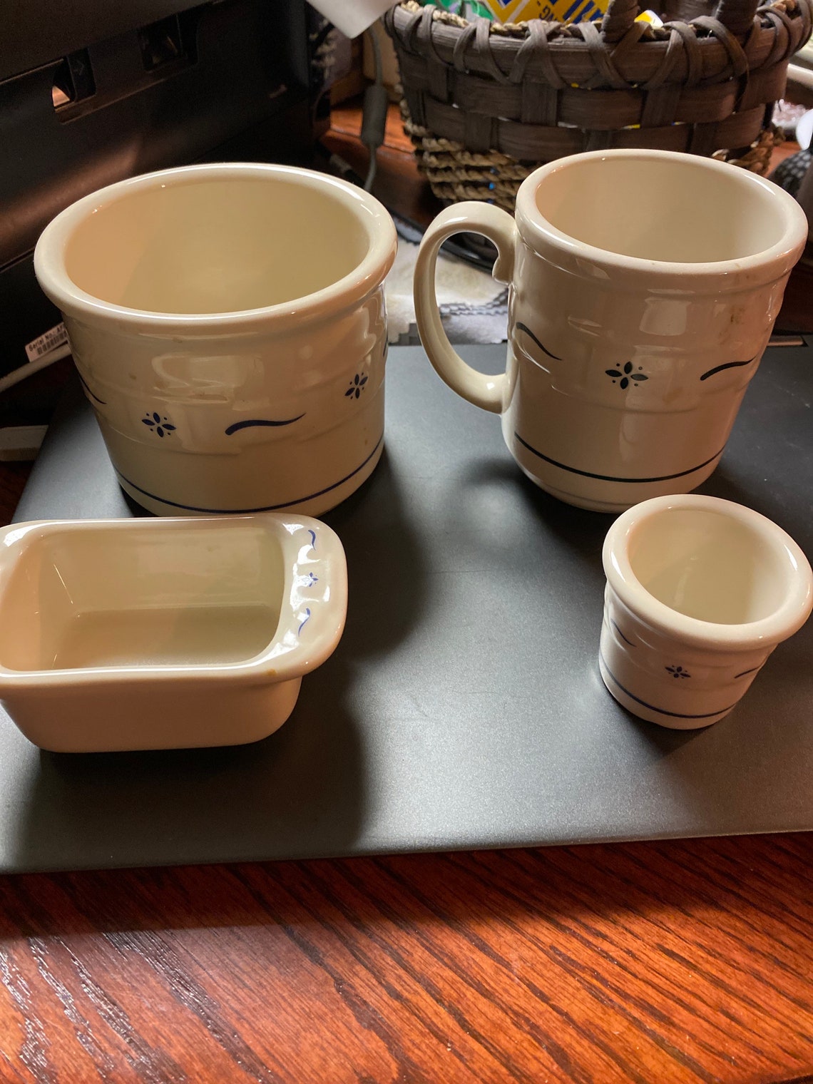 4 pieces of longaberger pottery Etsy