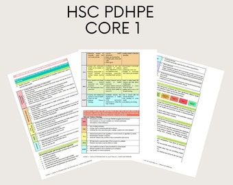 HSC PDHPE Core 1 Notes