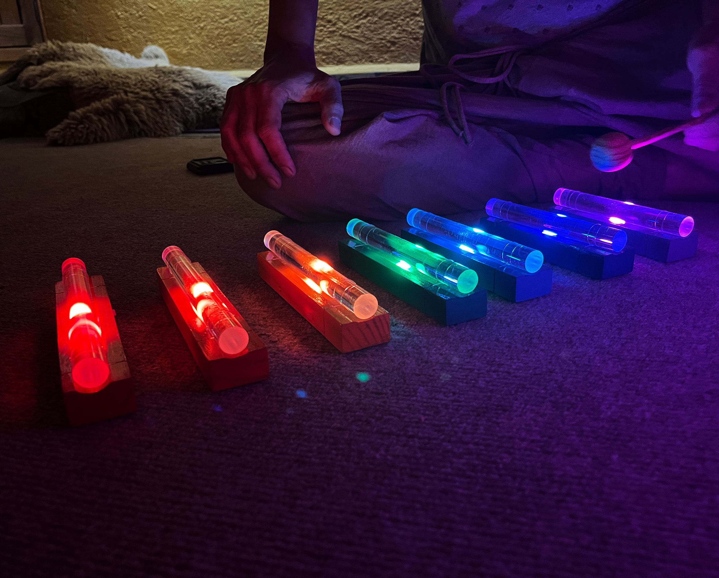 Seven CHAKRA Rods Aligner Harmonic Chakras Balance Kit De 7 Chakras