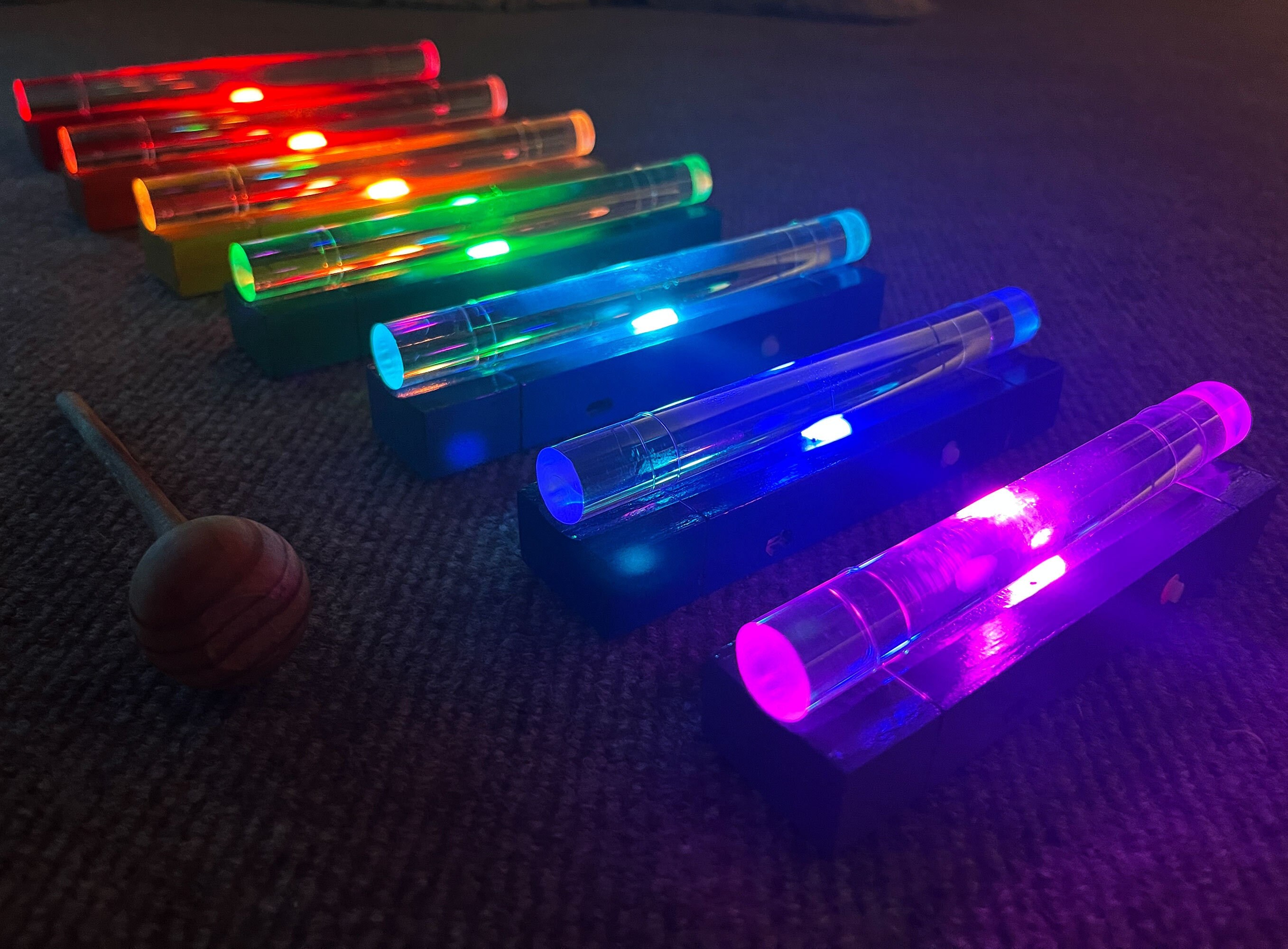 Seven CHAKRA Rods Aligner Harmonic Chakras Balance Kit De 7 Chakras