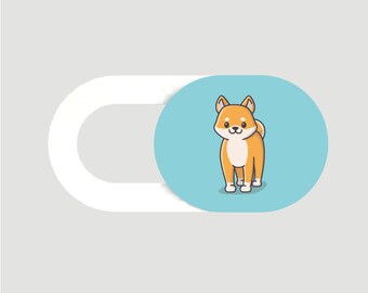 Cute Shiba Inu Webcam Privacy Cover - 2 Pack