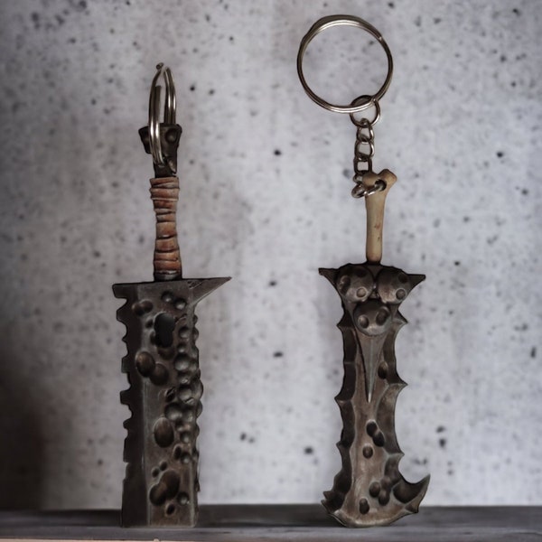 Plagueheart Defiler Custom Weapon Keychains | Hand Painted | Custom Color | 3D Printed Durable  | D&D | Battle Yak Miniatures | RPG | Gift