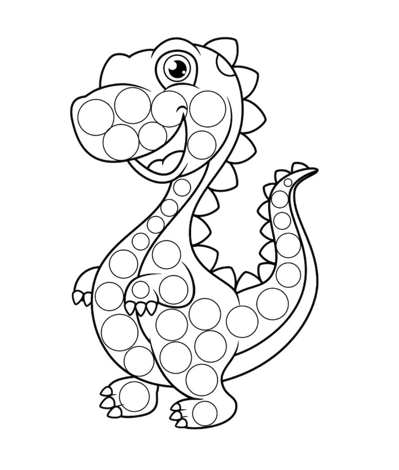 Kids Dinosaur Dot Marker Activity Etsy
