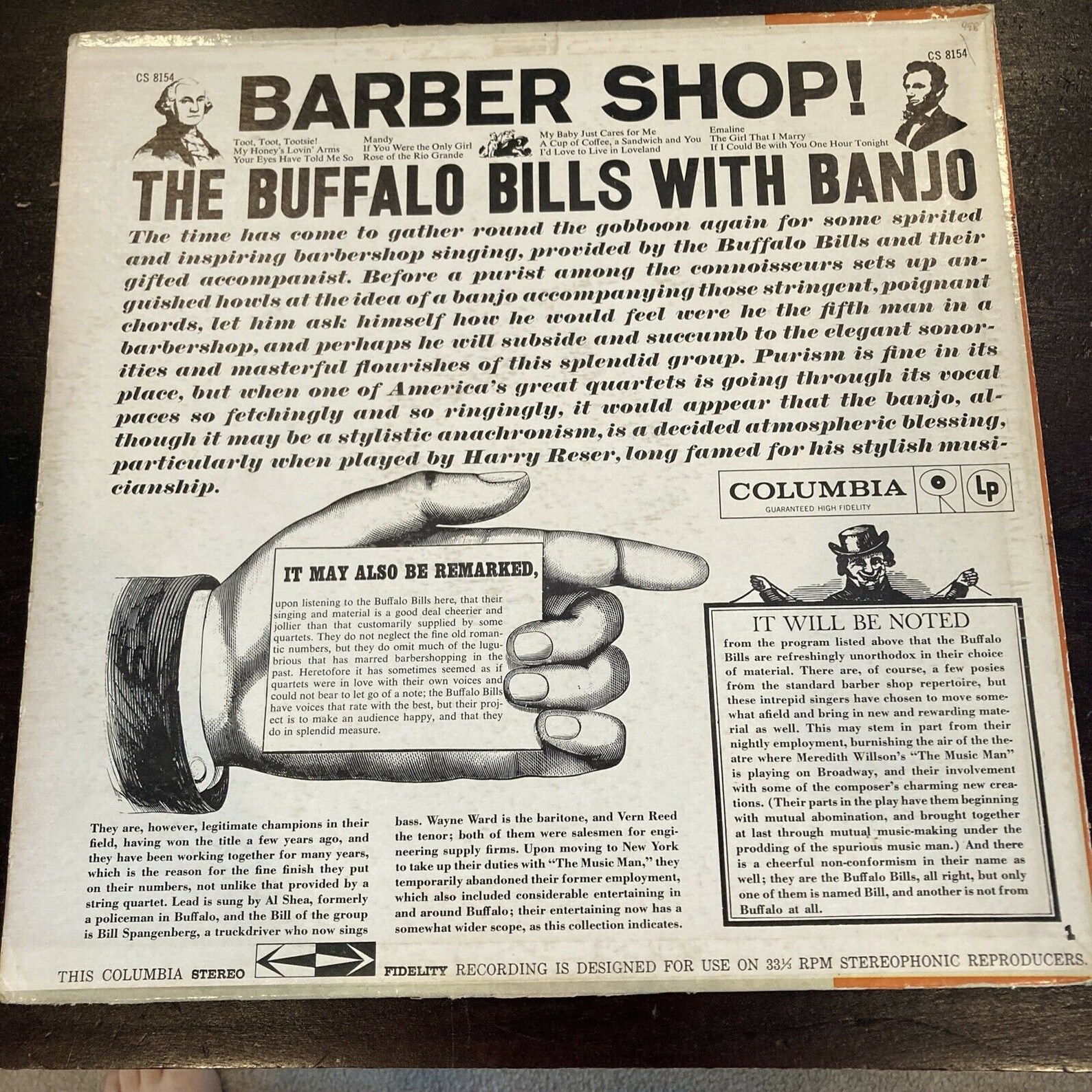 The Buffalo Bills With Banjo Quartet 1959 Stereo Lp Etsy