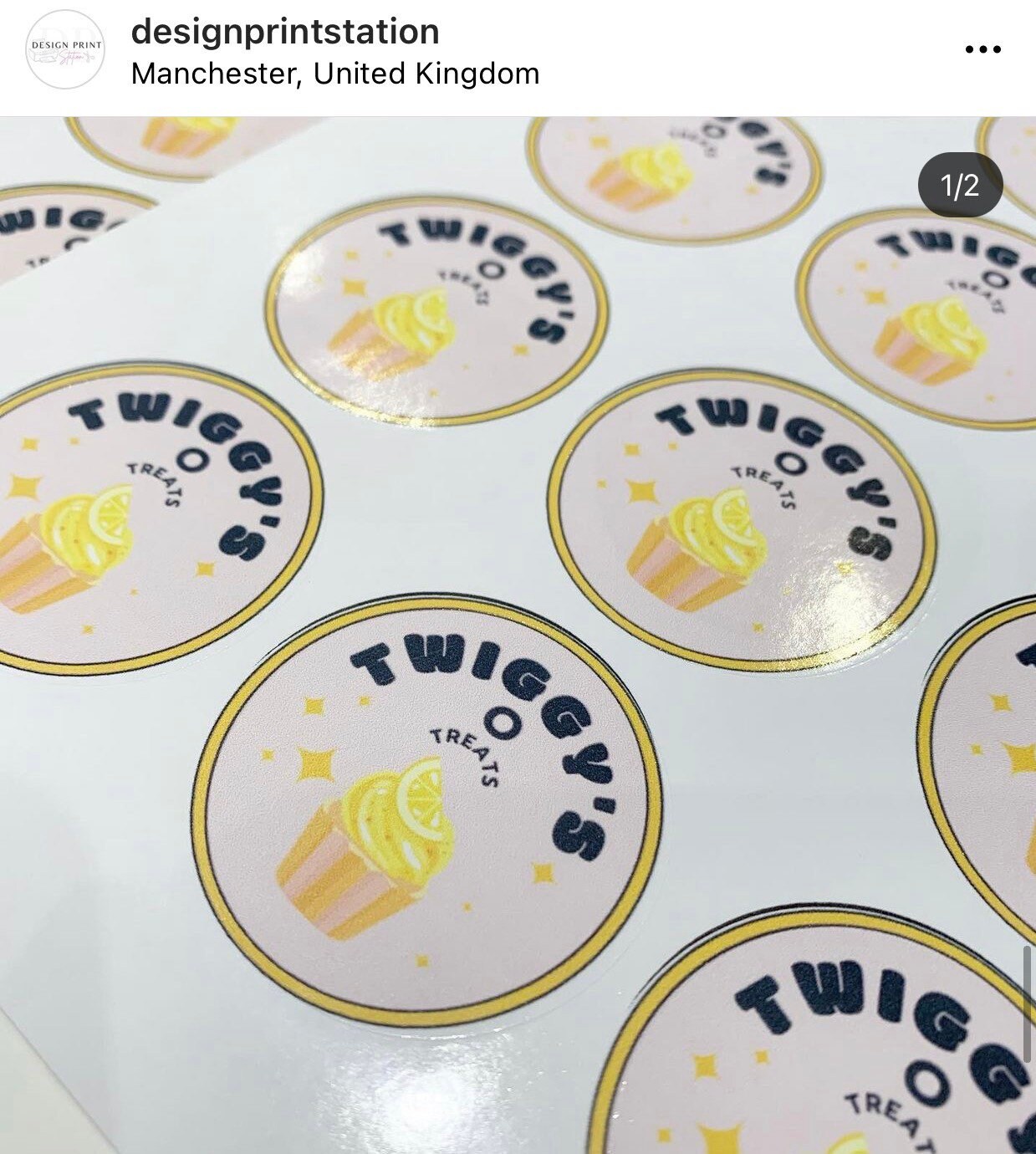 Custom Logo stickers 4cm Round Etsy