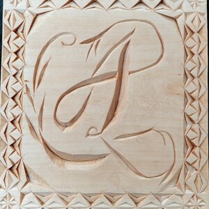 Chip carved Lettering