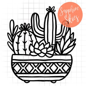 Potted Succulent Digital Download