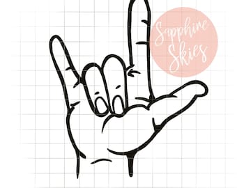 I love you sign language png